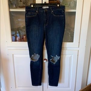 Free People Busted knee skinny jeans